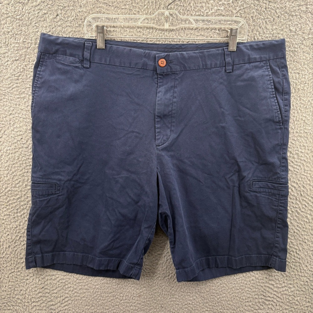 Tommy‎ Bahama Shorts Mens 42 Navy Blue Boracay Island Chino Cotton Tencel